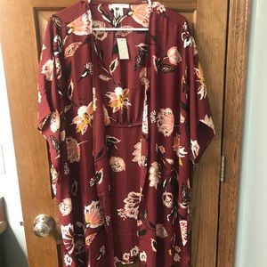 Maurices Floral flowy cardigan